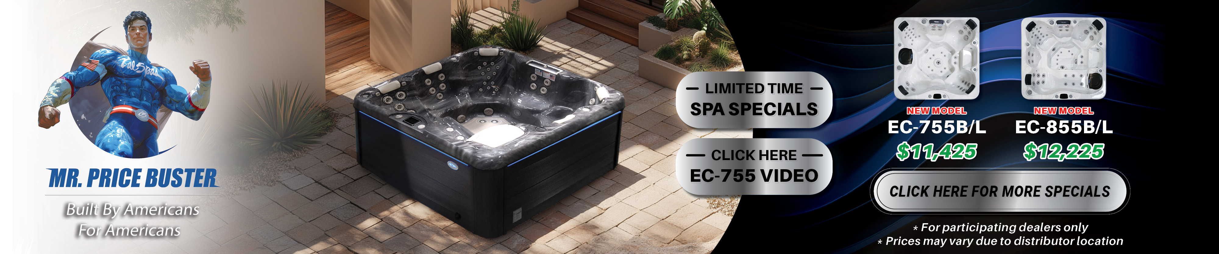 Calspas hot tub being used in a family setting - Wye